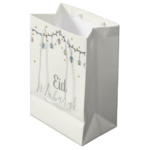 eid Mubarak-Papiertüte, zum von eid Al fitr zu Mittlere Geschenktüte