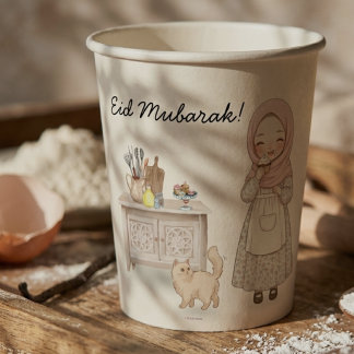 Eid Mubarak Party Papiertassen Muslim Pappbecher