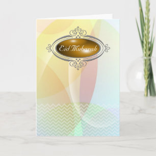 Eid Mubarak PastelChevron Feiertagskarte
