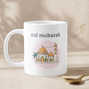Eid Mubarak & Personalisierte Initialen Kaffeetass Jumbo-Tasse