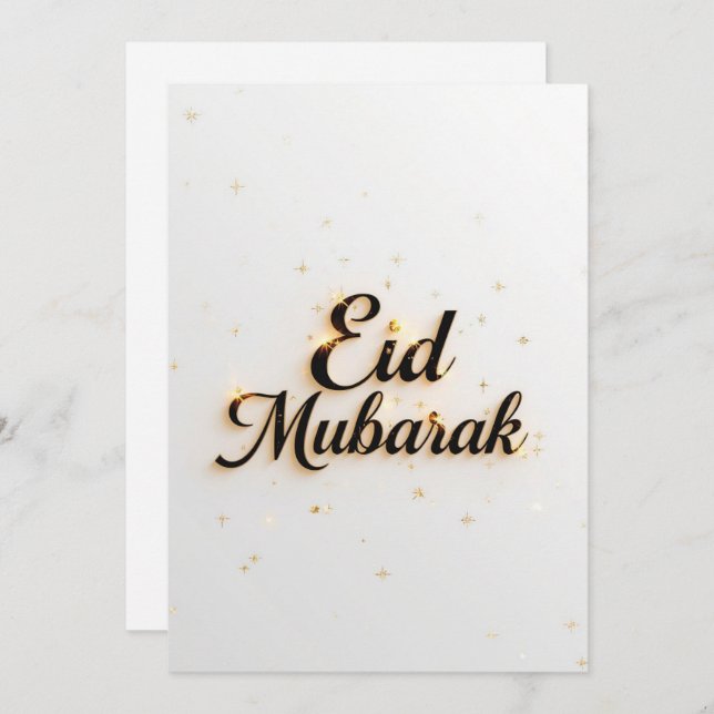 Eid mubarak Personalized Modern Card Einladung (Vorne/Hinten)