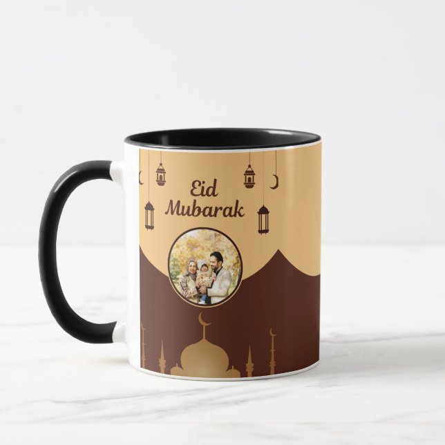 Eid Mubarak Photo Frame Mosque Skyline Art Tasse (Links)