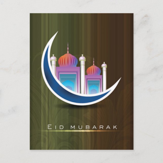Eid Mubarak Postkarte (Vorderseite)
