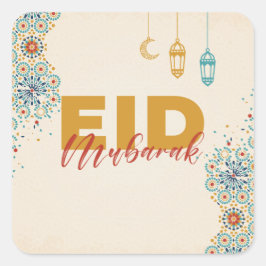Eid Mubarak Quadratischer Aufkleber