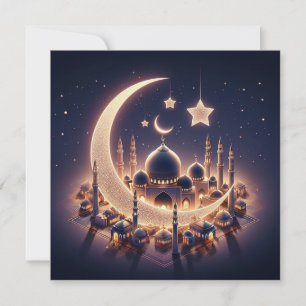 Eid Mubarak Ramadan anpassbarer Grußtext Feiertagskarte