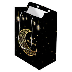Eid Mubarak / Ramadan Kareem Gold anpassen Mittlere Geschenktüte