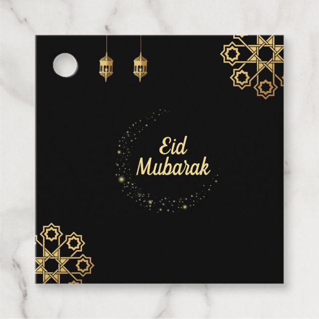 Eid Mubarak / Ramadan Kareem Golden Customizing Geschenkanhänger (Vorderseite)