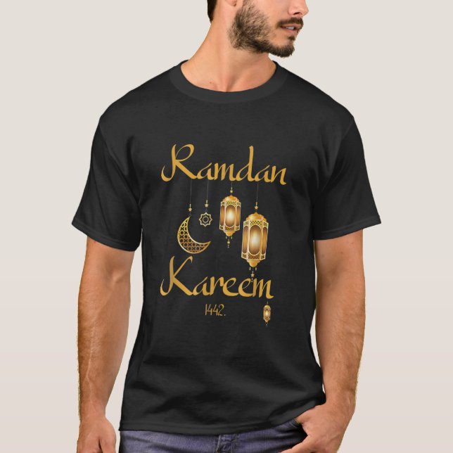 Eid Mubarak Ramadan Kareem Happy Islamic Fasting D T-Shirt (Vorderseite)