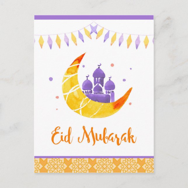 Eid Mubarak, Ramadan-Karte Postkarte (Vorderseite)