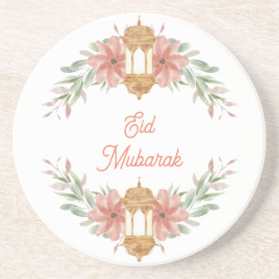 Eid Mubarak  Ramadan Mubarak Blume Wreath Lamp Getränkeuntersetzer