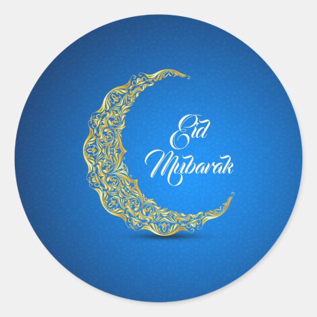 Eid Mubarak / Ramadan Runder Aufkleber (Vorderseite)
