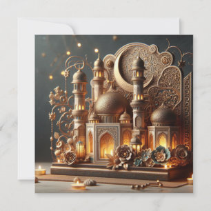 Eid Mubarak Ramadan Text für benutzerdefinierte Gr Feiertagskarte