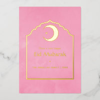 Eid Mubarak Rosa und Gold