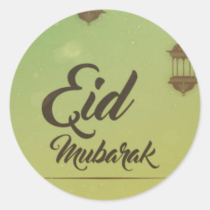 EID MUBARAK ROUND STICKER