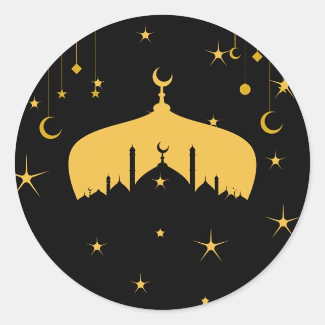 Eid Mubarak Round Stickers (Vorderseite)