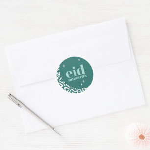 Eid Mubarak Runder Aufkleber