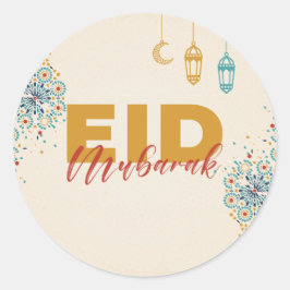 Eid Mubarak Runder Aufkleber