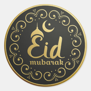 Eid Mubarak Runder Aufkleber