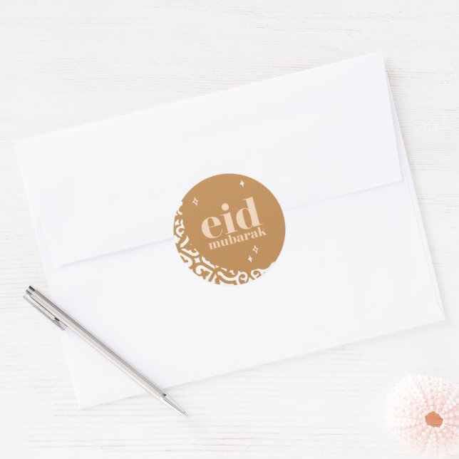 Eid Mubarak Runder Aufkleber (Umschlag)