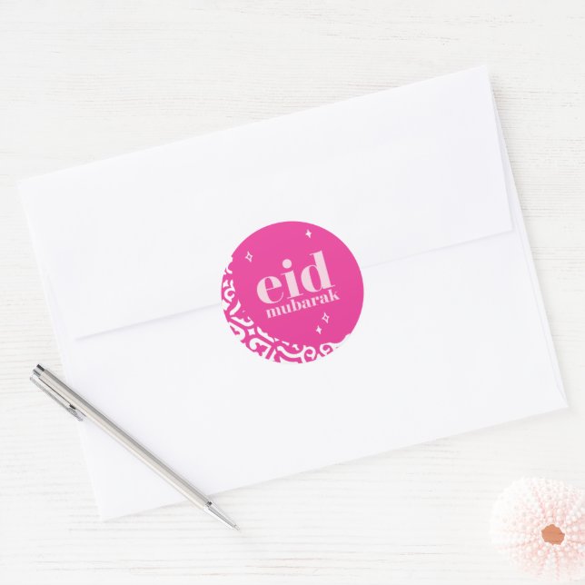 Eid Mubarak Runder Aufkleber (Umschlag)