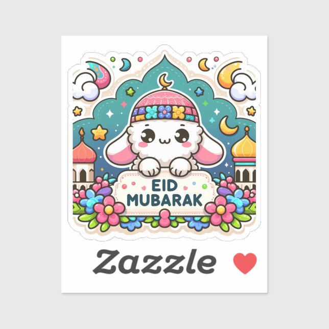 Eid Mubarak Sheep Aufkleber (Blatt)