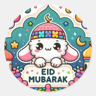 Eid Mubarak Sheep Runder Aufkleber