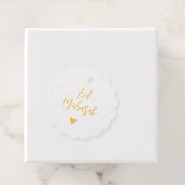 Eid Mubarak Simple Gold Geschenkanhänger (Mit Box)