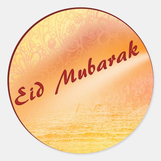 Eid Mubarak Sunset Inspiriert Stickers (Vorderseite)