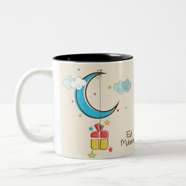 eid Mubarak-Tasse Zweifarbige Tasse (Links)