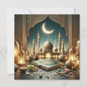 Eid Mubarak Text für benutzerdefinierte Grüße Feiertagskarte