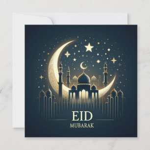 Eid Mubarak Text für benutzerdefinierte Grüße Feiertagskarte