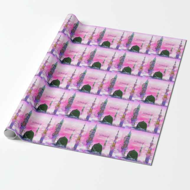 Eid Mubarak themenorientiertes Packpapier Märchen (Ungerollt)