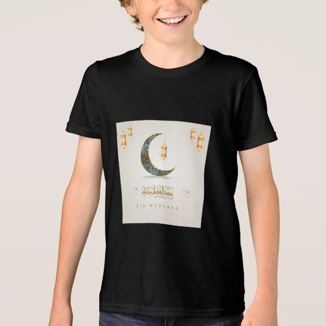 Eid Mubarak Tri-Blend Shirt (Vorderseite)
