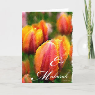 Eid Mubarak-Tulips Feiertagskarte