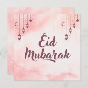 Eid Mubarak Watercolor Feiertagskarte