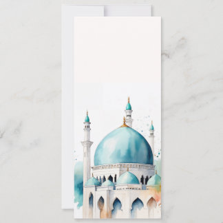 Eid Mubarak Watercolor Moschee 0902a Einladung