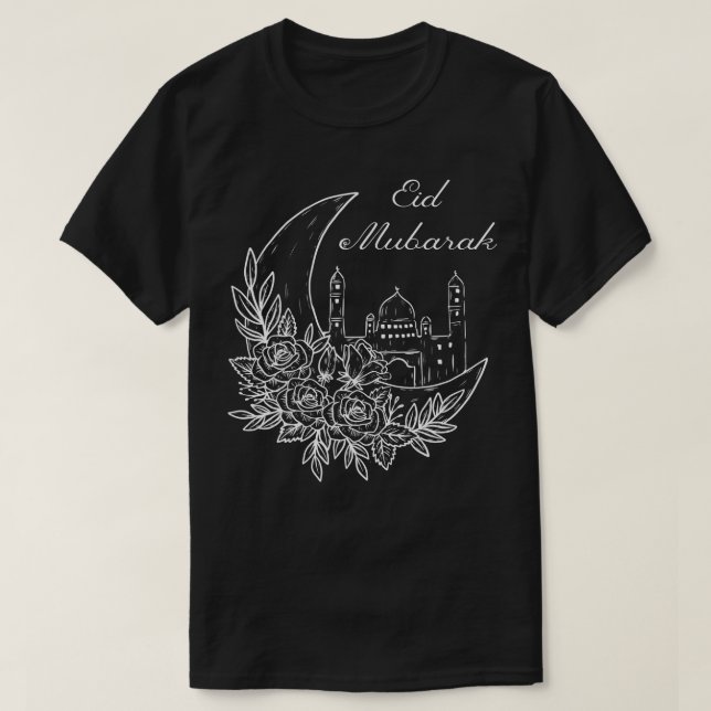 Eid Mubarak zum Feiern Eid Al Adha oder Eid Al Fi T-Shirt (Design vorne)