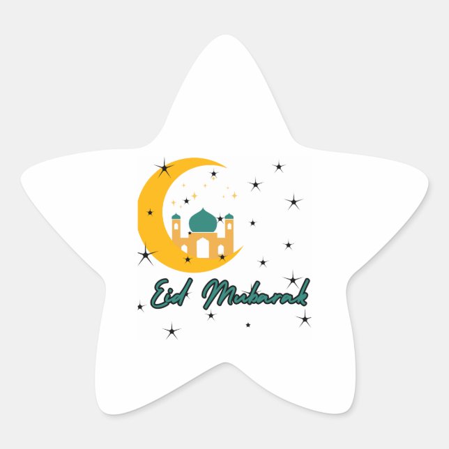 Eid on Stars Stern-Aufkleber (Vorderseite)