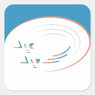 Eid, Spirals der Freude (Gerahmt) Quadratischer Aufkleber