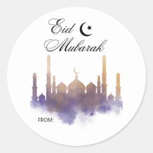 EID-STICKER FÜR EID GIFTS UND GOODIE BAGS RUNDER AUFKLEBER