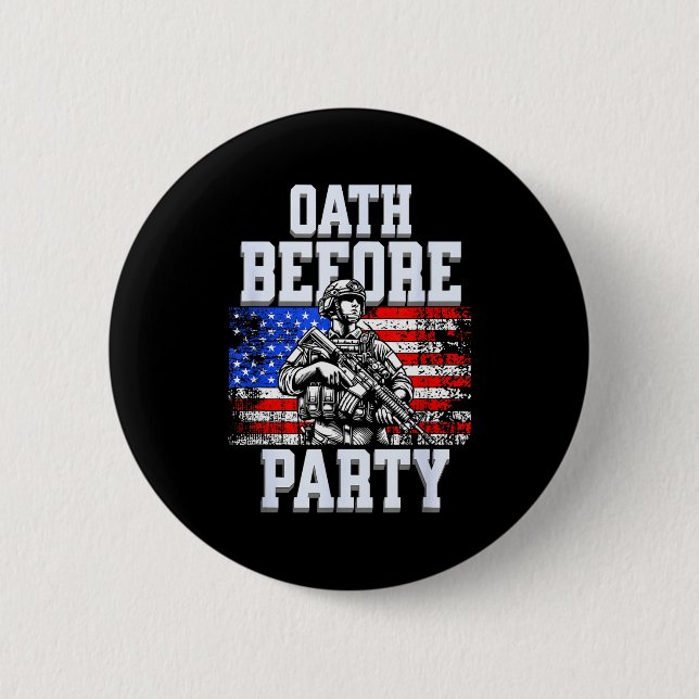 Eid über Partei uns patriotischer Armee Soldat  Button (Vorderseite)