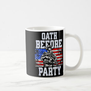 Eid über Partei uns patriotischer Armeesoldat Kaffeetasse