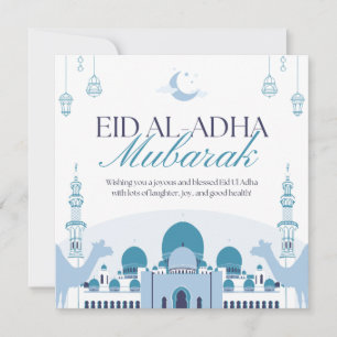 Eid ul azha mubarik elegante islamische Grußkarte Karte