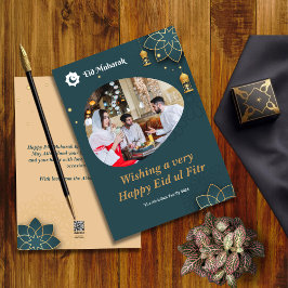 Eid ul Fitr Family Foto Eid Mubarak Feiertagskarte