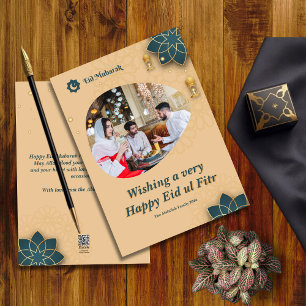 Eid ul Fitr Family Foto Eid Mubarak Feiertagskarte
