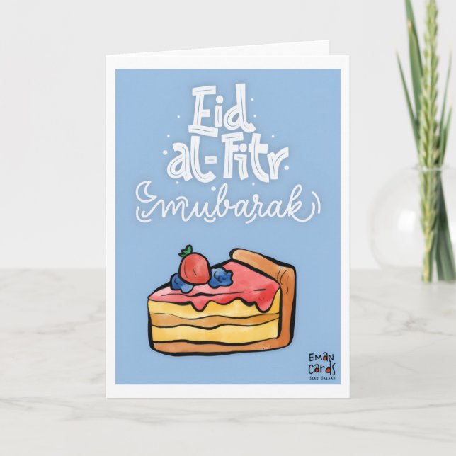 Eid ul Fitr Mubarak - Dessert Karte (Vorderseite)