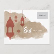 Eid Unternehmenspostkarte - Rot