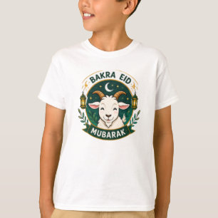 Eid-Ziegen-Cartoon-Print T-Shirt