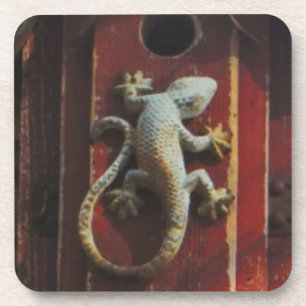 Eidechse aus abgetragenem Holz Untersetzer