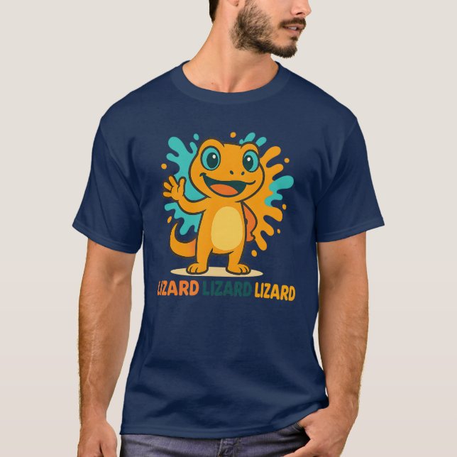 Eidechse Eidechse Eidechse Meme süß T-Shirt (Vorderseite)